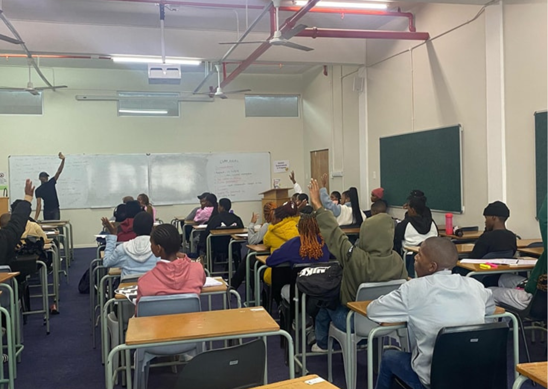 Fort Hare Students learning together in TLC