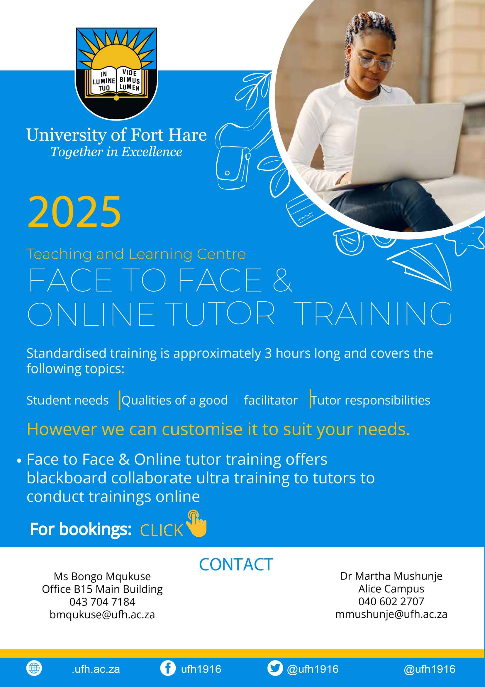 Fort Hare online tutor training