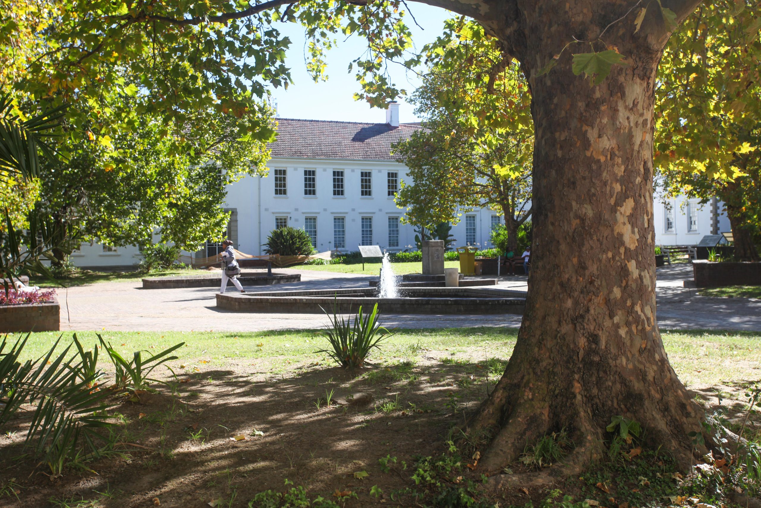 Fort Hare Alice Campus with the water fountain in the background